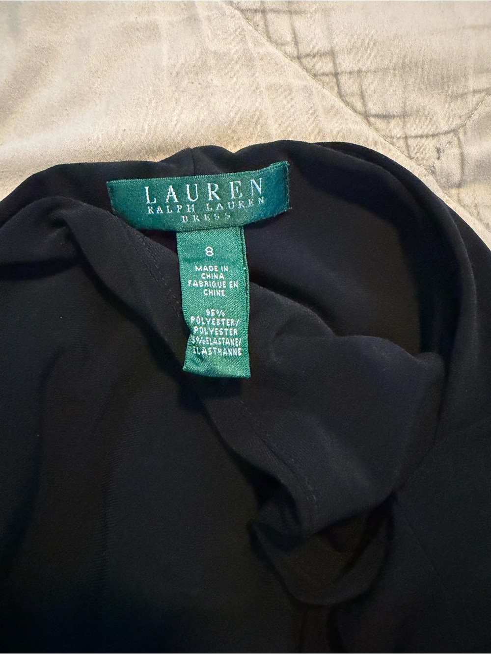 Lauren Ralph Lauren Black Lin Sleeve Dress